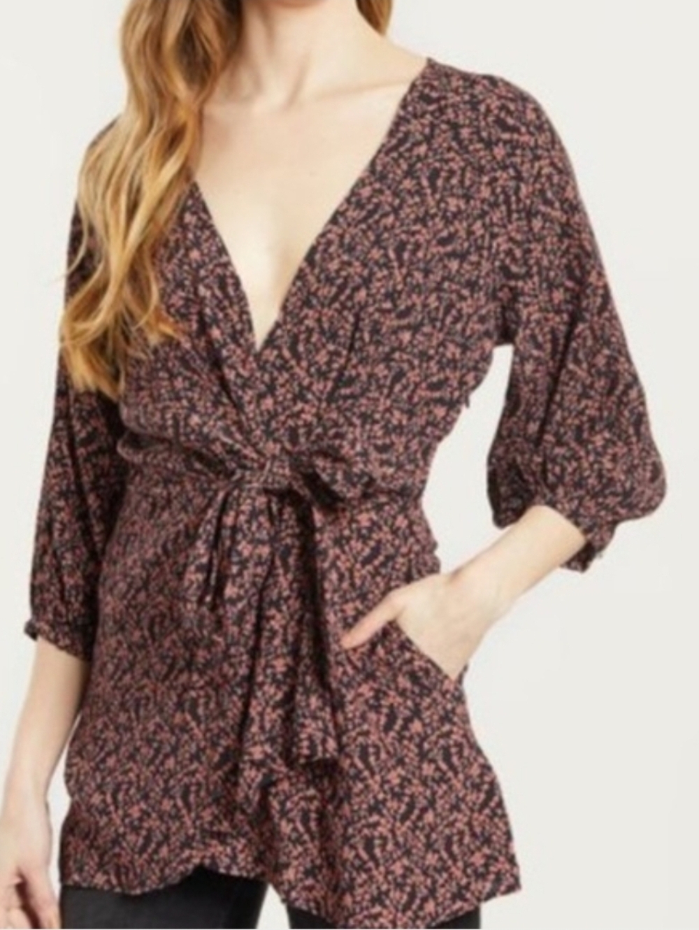 FP Clara Front Tie Tunic / Dress Size Small